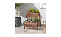 Slickblue Elevated Garden Bed with Durable Construction for Easy Gardening and Better Plant Growth