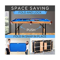 SereneLife 54'' Portable Foldable Pool Table With Accessory Kit