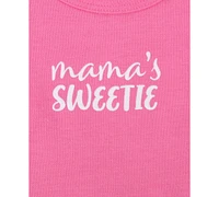 Baby Essentials Girls Mama's Sweetie Bodysuit, Headband & Shorts, 3 Piece Set