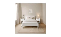 Slickblue Nightstand End Side Table with 2 Drawers for Convenient Storage and Modern Design