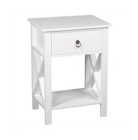 Slickblue Modern Nightstand End Table with Storage for Bedroom or Living Room Organization