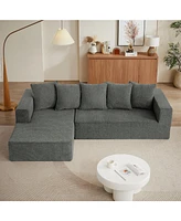 Boyel Living Chenille L-Shaped Sectional Sofa Set,Morden Modular Sectional Sofa