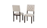 Slickblue 6-Piece Dining Table and Chair Set for Elegant Comfortable Spaces