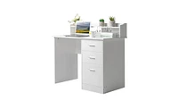 Slickblue 3-Drawer Desktop Storage with Wood Grain Finish for Computer Desk