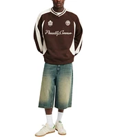 Cotton On Men's Graphic V-Neck Fleece Sweater