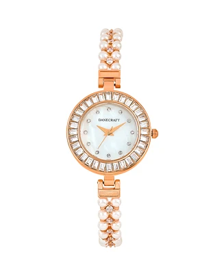 Danecraft Women's 18K Fine Rosegold Plated Analog Watch