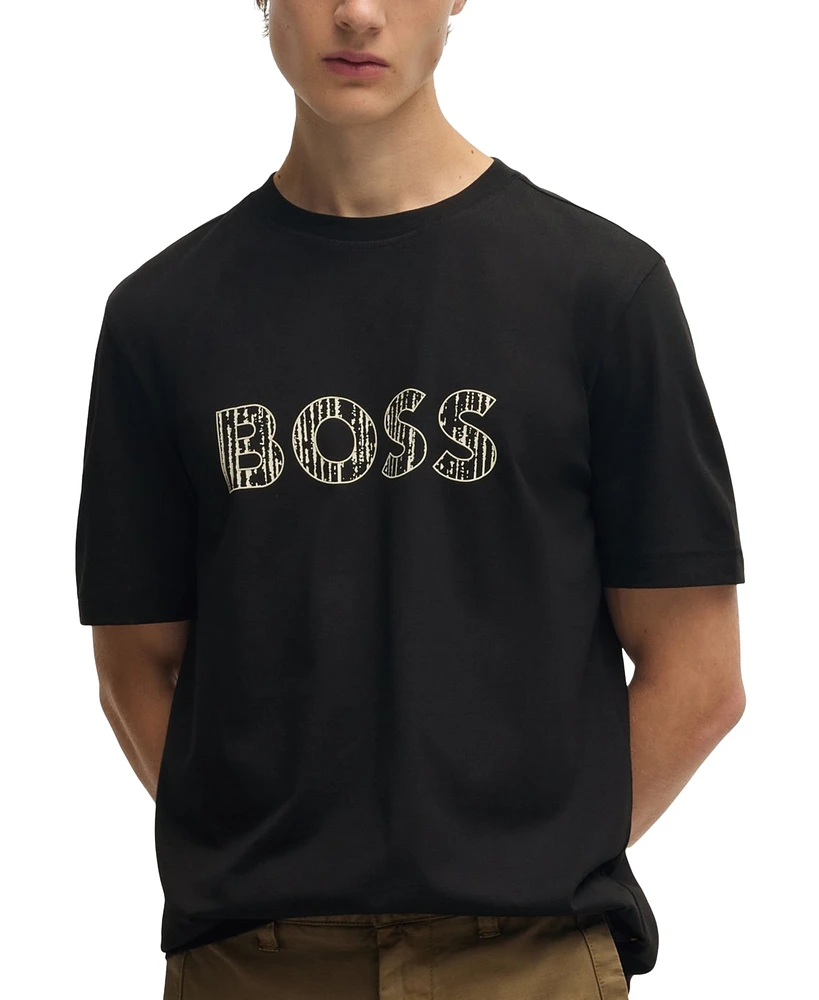 Boss by Hugo Men's Slim-Fit Logo Print Shirt