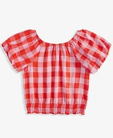 Epic Threads Girls Gingham Smocked Top, Exclusively at Macy's