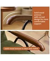 Lovmor Modern Accent Chair High Back, Living Room Chairs with Metal Legs and Soft Padded