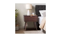 Slickblue Nightstand End Side Table with 1 Drawer for Living Room Storage and Stylish Organization