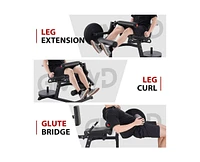 Er Kang Leg Extension and Curl Machine, Lower Body Special Leg Machine, Adjustable Leg Exercise Bench with Plate Loaded, Leg Rotary Extension for Thig