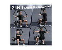 Er Kang Chest Fly Machine, 350 lbs Upper Body Specialty Machine for Pectoral and Rear Deltoid, Reverse Delt Machine, Chest, Back, and Shoulder Trainin