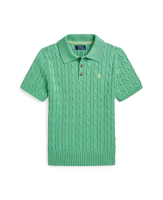 Polo Ralph Lauren Big Boys Cable-Knit Polo-Collar Sweater