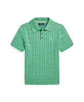 Polo Ralph Lauren Big Boys Cable-Knit Polo-Collar Sweater
