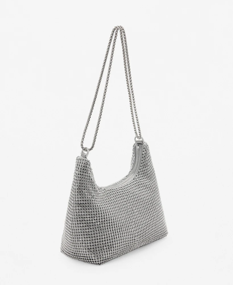 Mango Women's Double Handle Crystal Bag