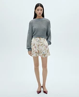 Mango Women's Oversized Openwork Knit Sweater