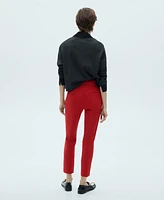Mango Women's Straight-Fit Cotton Pants