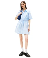 Tommy Jeans Women's Cotton Stripe Mini Shirt Dress