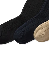 Polo Ralph Lauren Little & Big Boys Wide Rib Slack Socks, 3-Pack