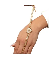 Juicy Couture Gold-Tone Chain Bracelet with Crown Heart Charm