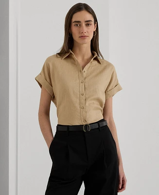 Lauren Ralph Dolman-Sleeve Linen Shirt