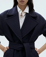 Mango Women's Belted Wool Coat