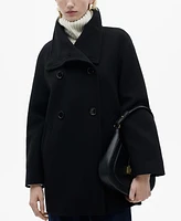 Mango Women's Double-Breasted Wool Coat