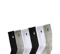 Polo Ralph Lauren Toddler Boys Solid Crew Socks, 6-Pack