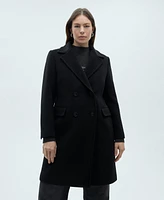 Mango Women's Double-Breasted Wool Coat