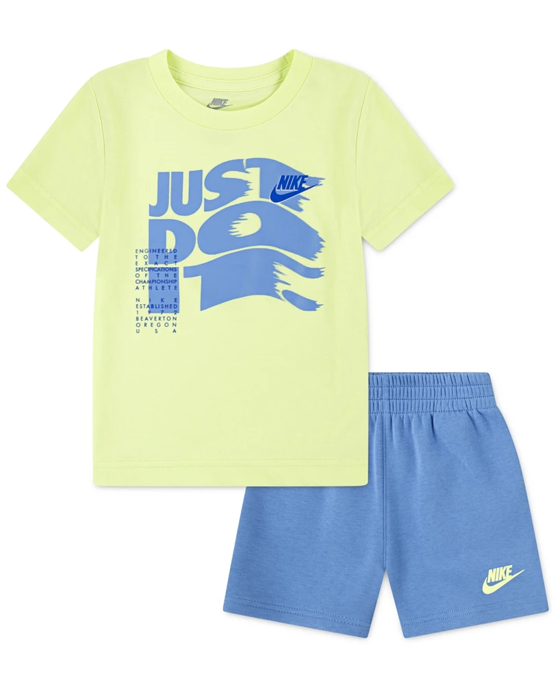 Nike Little Boys "On The Move" Logo T-Shirt & Shorts Set