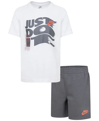 Nike Little Boys "On The Move" Logo T-Shirt & Shorts Set