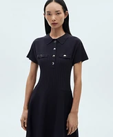 Mango Women's Button Knit Dress