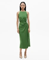 Mango Women's Bow Midi Dress