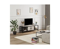 gaomon 65 Inch Tv Stand with Storage,TV Entertainment Center Up to 75 Inch TV,Wooden Tv Stand for Living Room, Bedroom,Grey