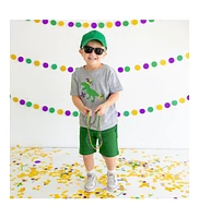 Sweet Wink Baby Boys Mardi Gras Dino Short Sleeve T-Shirt