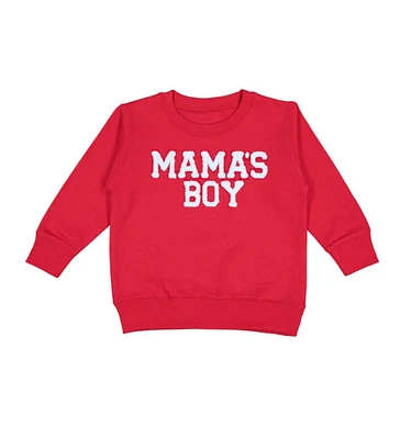 Sweet Wink Little and Big Boys Mama's Boy Patch Valentine's Day Sweatshirt