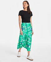 On 34th Women's Printed Midi Slip Skirt, Exclusively at Macy's