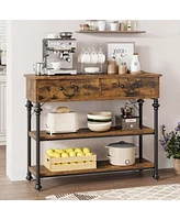 gaomon Console Table with Drawers, Sofa Tables Narrow Entryway Table with Storage, 39.4" Behind Couch Table Industrial Hallway Table Home Furniture fo