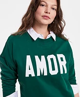 On 34th Women's Amor Graphic Sweatshirt, Exclusively at Macy's