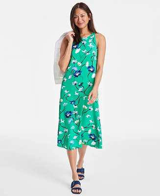 On 34th Women's Printed Sleeveless Slip Midi Dress, Exclusively at Macy's