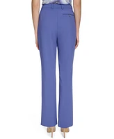 Calvin Klein Petite High-Rise Straight-Leg Pants