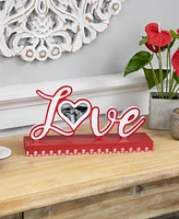 Northlight Heart and Floral "Love" Valentine's Day Photo Frame, 6.25" x 12"