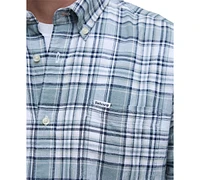 Barbour Men's Tailored-Fit Bridport Linen-Blend Plaid Shirt