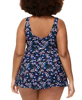 Raisins Curve Plus Lucia V-Neck Swimdress