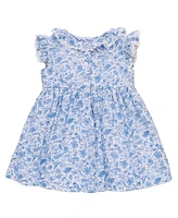 Bonnie Baby Girls Smocked Insert Toile Dress