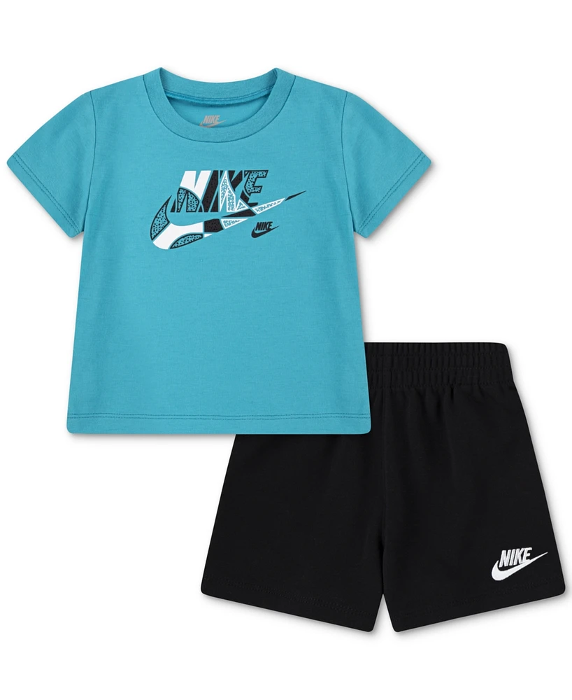 Nike Toddler Boys Logo T-Shirt & French Terry Shorts Set