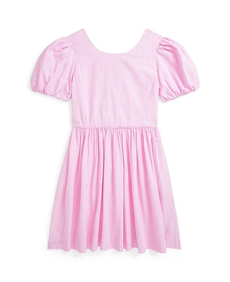 Polo Ralph Lauren Big Girls Striped Cotton Seersucker Dress