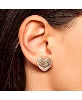 Juicy Couture Heart Stud Earrings with Iconic Logo