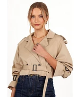 Petal and Pup Women's Izzi Crop Trench Jacket