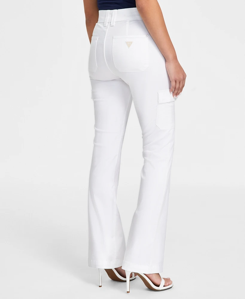 Guess Women's Cargo-Pocket Bootcut Pants